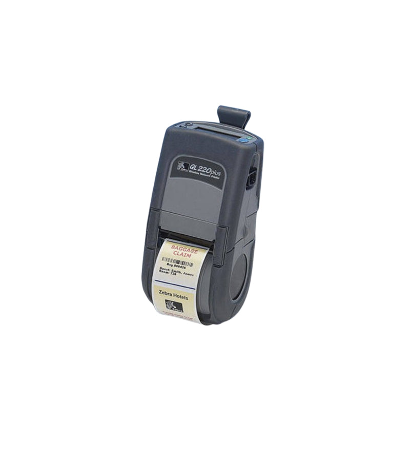 Zebra QL220 Plus 203 dpi 3 ips USB, Wi-Fi Linered Platen Direct Thermal Portable Barcode Label Printer - Q2C-LUKC0000-00