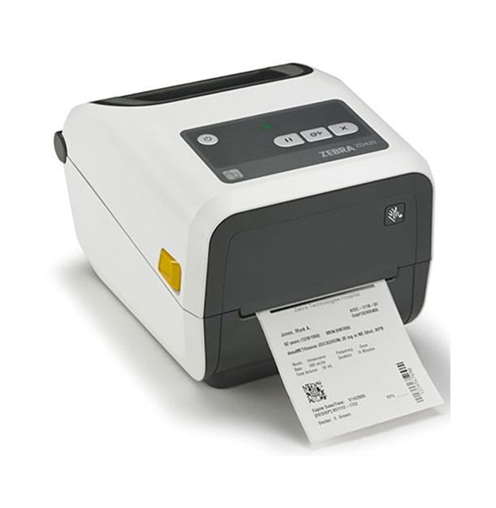Zebra ZD421d-HC 203 dpi 6 ips USB, Ethernet, Bluetooth Tear Bar Thermal Transfer Desktop Healthcare Barcode Label Printer - ZD4AH42-C01E00EZ