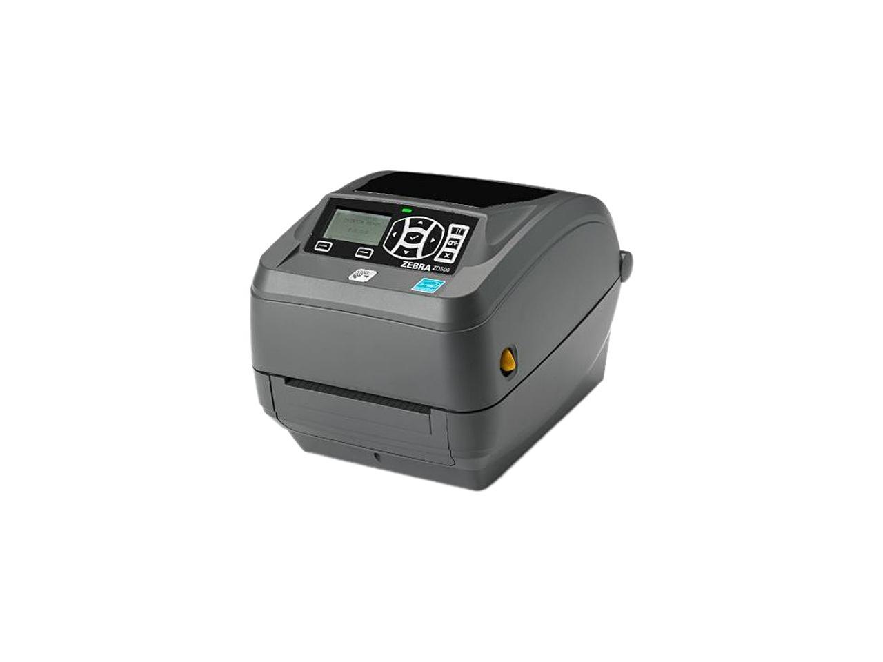 Zebra ZD500 203 dpi 6 ips USB, Bluetooth, Ethernet, Parallel, Serial (RTC) Thermal Transfer Desktop Barcode Label Printer  - ZD50042-T01A00FZ