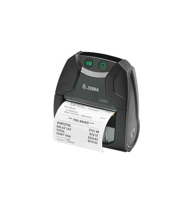 Zebra ZQ320 Plus 203 dpi 4 ips Bluetooth Linered Platen, Label Taken Sensor Direct Thermal Mobile Receipt Label Printer - ZQ32-A0W03R0-00