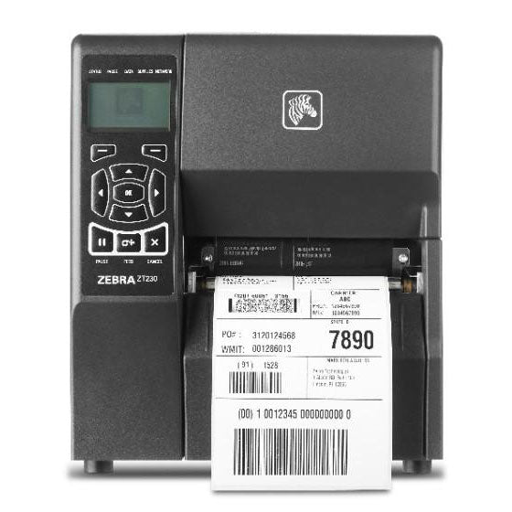 Zebra ZT230 203 dpi 6 ips USB, Serial LCD Display Peeler Thermal Transfer Desktop Industrial Barcode Label Printer  - ZT23042-T11000FZ