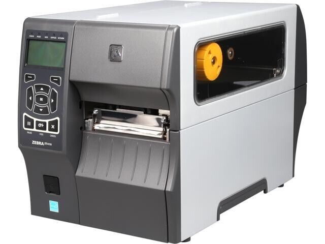 Zebra ZT410 203 dpi 14 ips USB, Bluetooth, Ethernet, Serial, Wi-Fi LCD Display Thermal Transfer Desktop Industrial Barcode Label Printer - ZT41042-T01A000Z