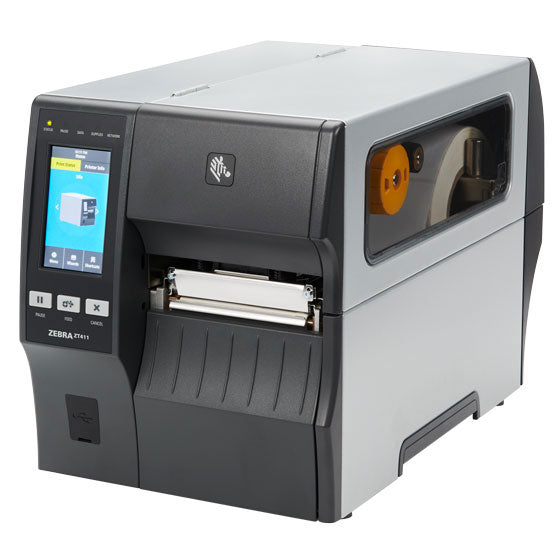 Zebra ZT411 203 dpi 14 ips USB, Bluetooth, Ethernet, Serial Tear Bar 4.3-inch Touch Screen LCD Display Thermal Transfer Desktop Industrial Barcode Label Printer  - ZT41142-T01A000Z