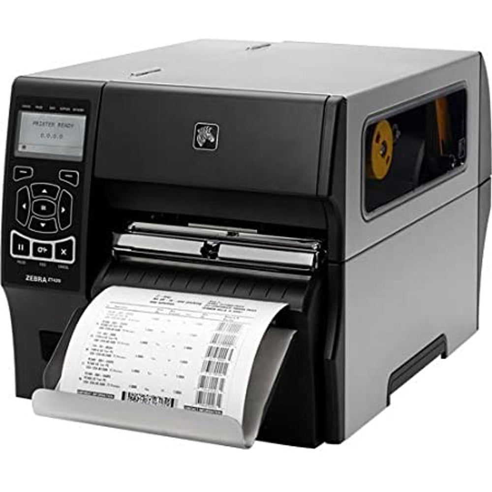 Zebra ZT420 203 dpi 12 ips USB, Bluetooth, Ethernet, Serial, Wi-Fi Tear Bar LC Display Thermal Transfer Desktop Barcode Label Printer - ZT42062-T01A000Z