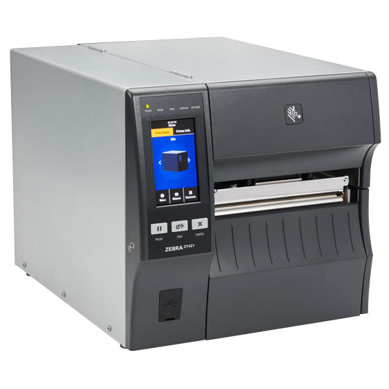 Zebra ZT421 203 Dpi Bluetooth, USB, Ethernet, Serial Thermal Transfer Industrial Barcode Printer - ZT42162-T410000Z