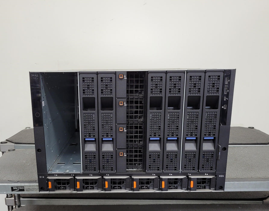 Dell MX7000 8 Slot Blade System Chassis – 6x PSU, 9x Fans, 2x MX9002m Mgmt Mods