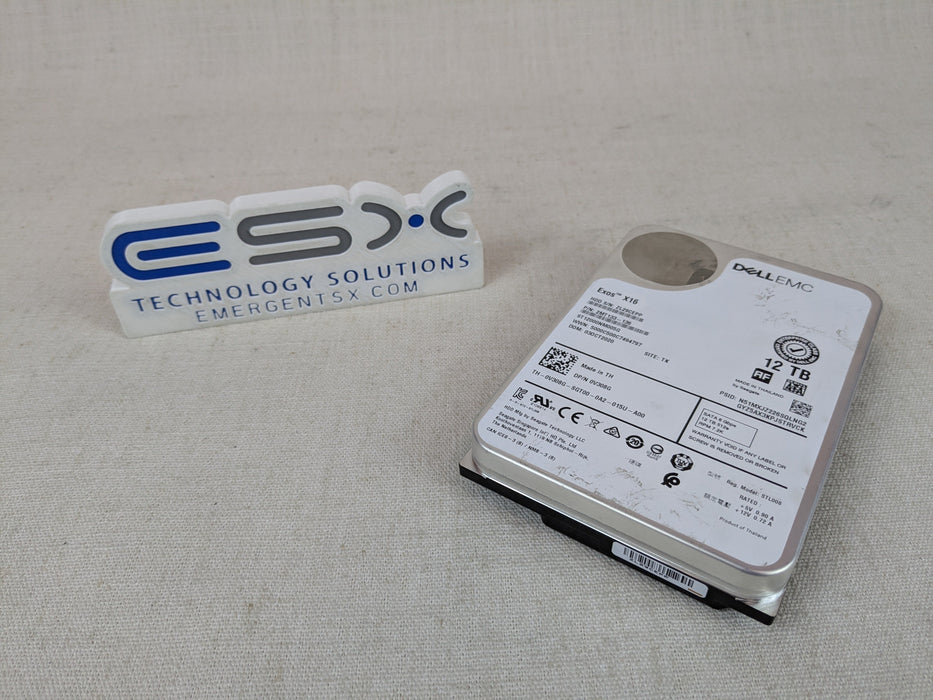 Dell V308G 12TB 7.2k 6Gb/s 512e 3.5" SATA Hard Drive ST12000NM005G No Tray