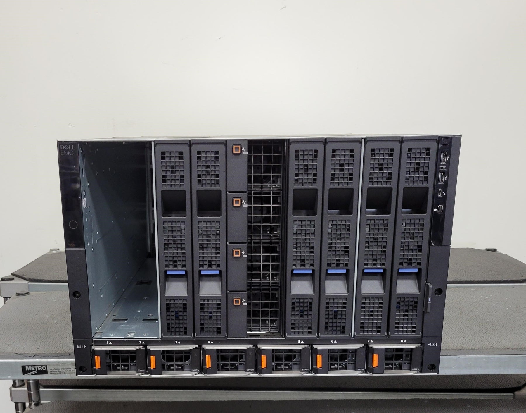 Dell MX7000 8 Slot Blade System Chassis – Full PSU/Fans, 2x MX9002m, 2x MX9116n