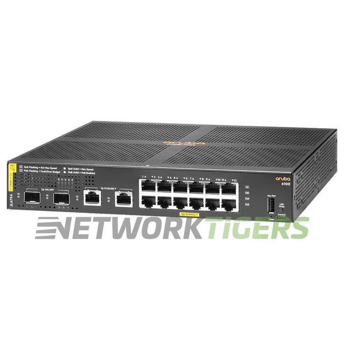 NEW HPE Aruba JL679A CX 6100 12x 1GB PoE RJ45 2x 10GB SFP+ 2x 1GB RJ45 Switch