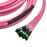 Pre-terminated MPO 2x2 Shuffle Trunk Cable, 128 Fibers, 16 x MPO-8 APC (Male) to 16 x MPO-8 APC (Male), Multimode (OM4), Type 2, LSZH/OFNP, 0.35dB Max, Breakout 80cm, Magenta