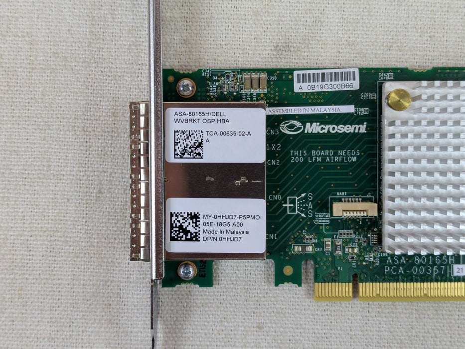 Dell HHJD7 Adaptec ASA-80165H Quad-Port 12Gb/s SAS HBA Full Height