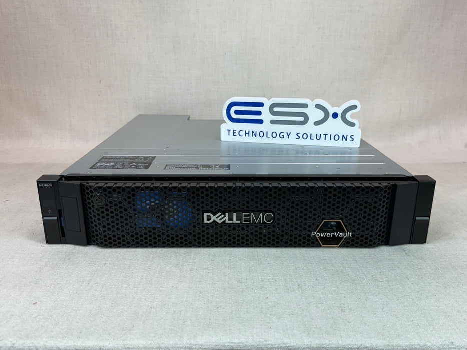Dell PowerVault ME4024 24x 2.5” Storage - 2x 10G SFP+/16GB FC Controller, 2x PSU