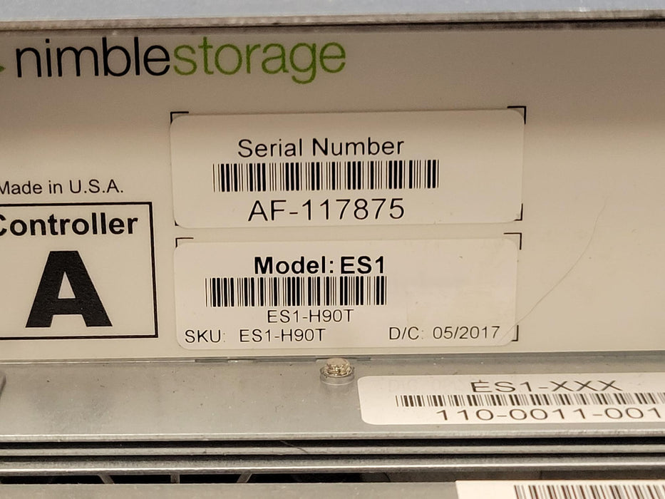 138TB Nimble Storage CS300 & ES1-H90T – 4.3TB Flash, 10Gbe