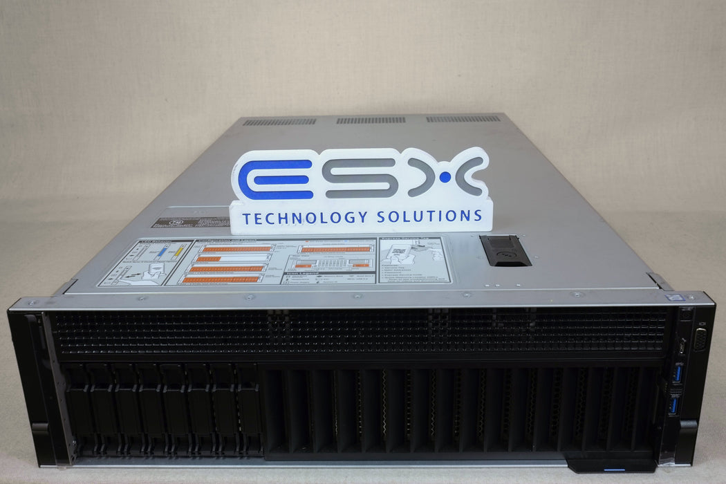 Dell PowerEdge R940 3U Barebone CTO Server - 4x Heatsink, Risers, Fans, 2x 1600W