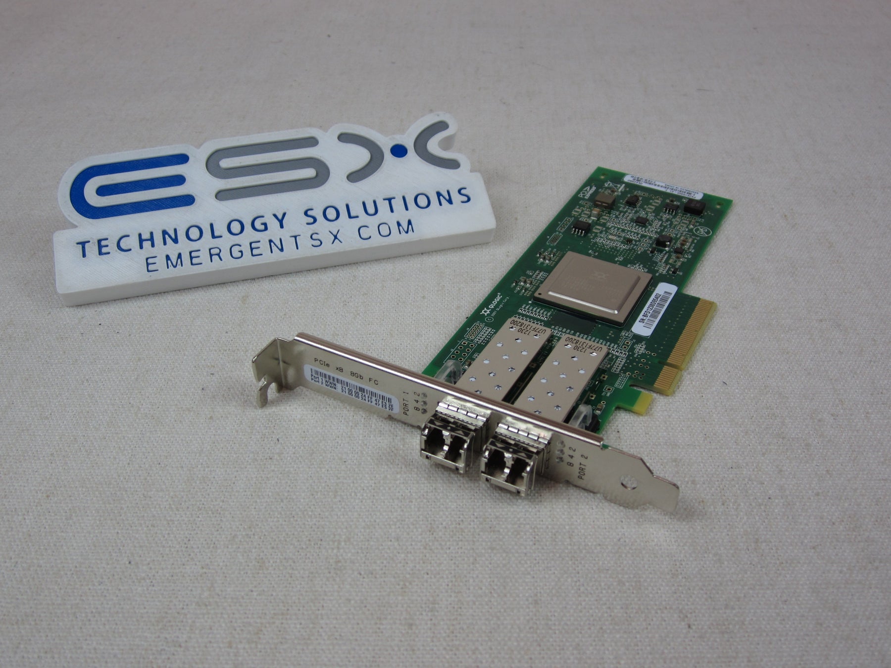 QLogic PX2810403-01 QLE2562 Dual Port 8Gb/s FC HBA w/ SFPs Full Height