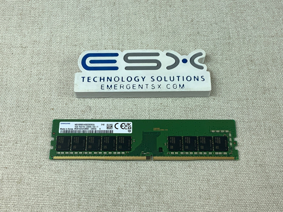 Samsung M391A2G43BB2-CWE 16GB 1Rx8 PC4-3200AA DDR4 ECC Server Memory UDIMM