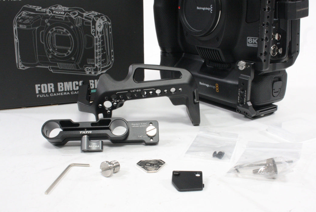 Blackmagic Cinema Camera 6K Full Frame w/ Tilta Cage Kit (Grips and Cords)