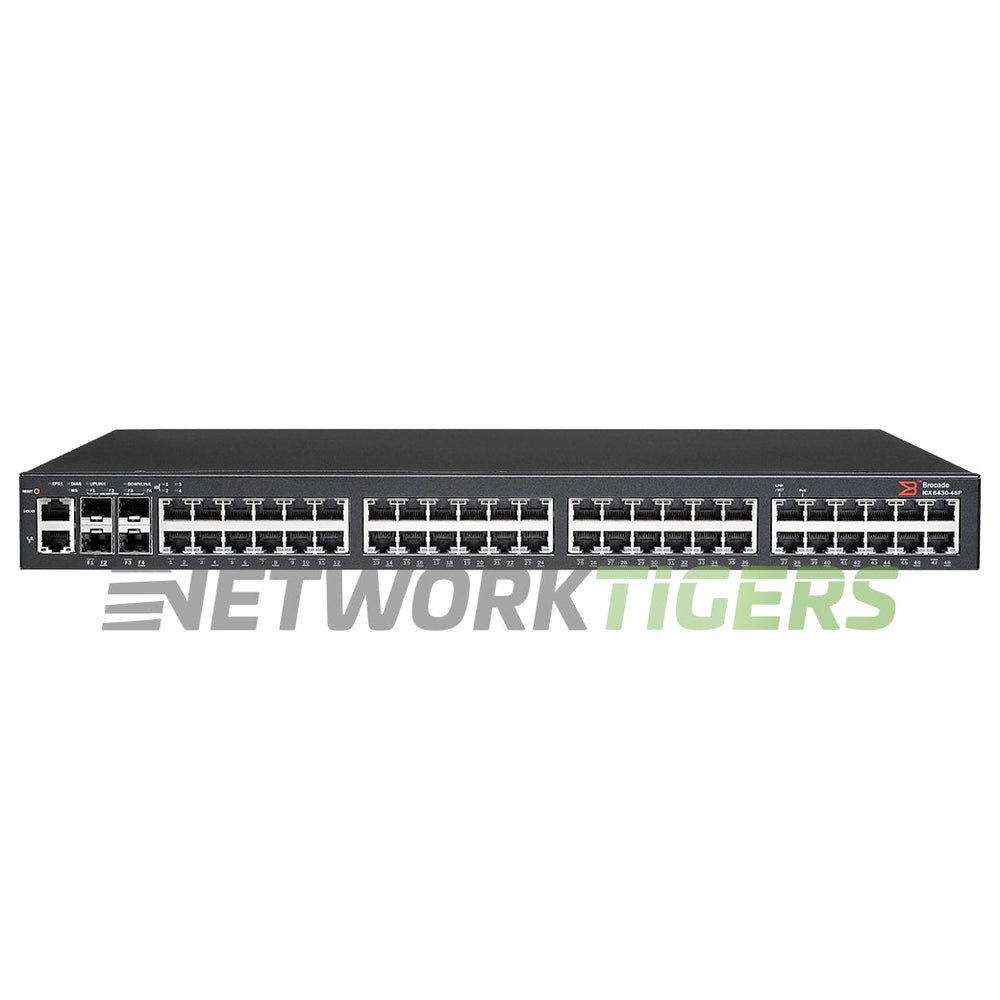 Ruckus Brocade ICX6430-48P ICX 6430 Series 48x 1GB PoE+ RJ45 4x 1GB SFP Switch