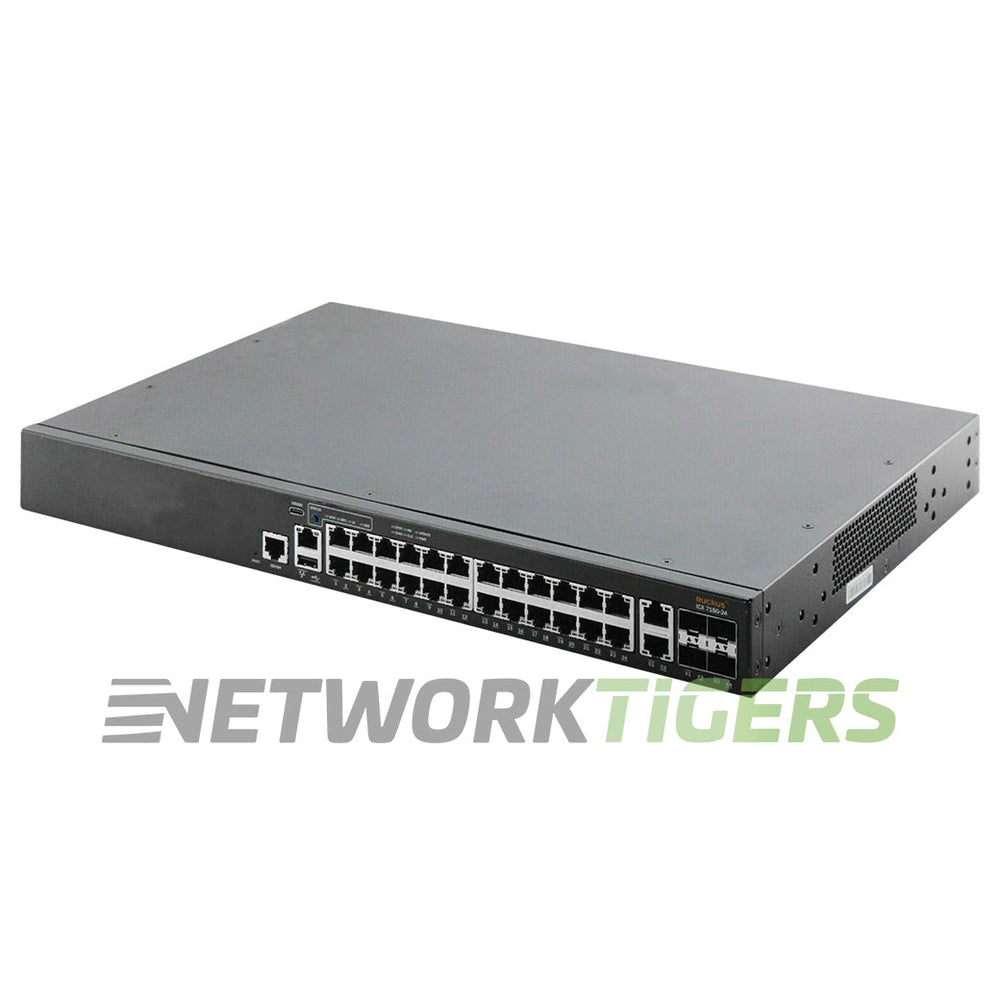 Ruckus ICX7150-24P-4X10GR Brocade ICX 7150 24x 1GB PoE+ RJ45 4x 10G SFP+ Switch