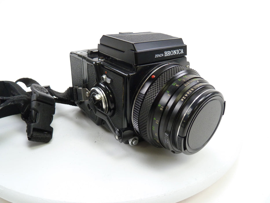 Bronica ETR Outfit with 75MM F2.8 Lens, 120 Back, and Waist Level Finder
