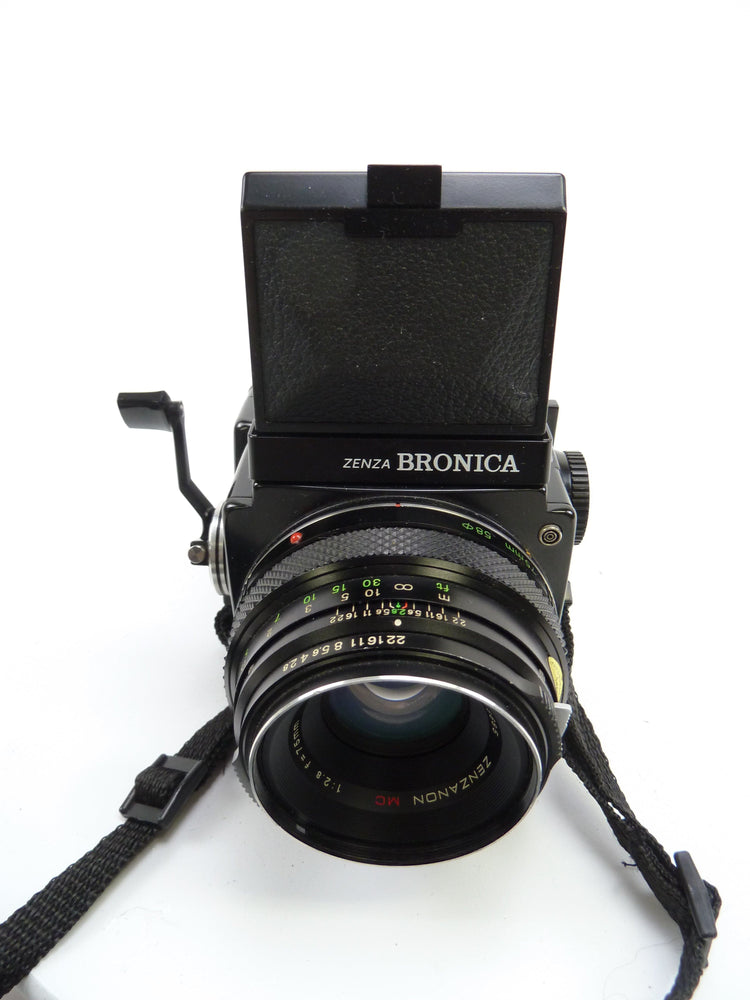 Bronica ETR Outfit with 75MM F2.8 Lens, 120 Back, and Waist Level Finder