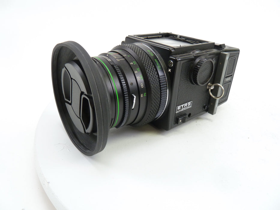 Bronica ETRS Camera Outfit with 75MM Lens, 120 Film Back, and NO FINDER