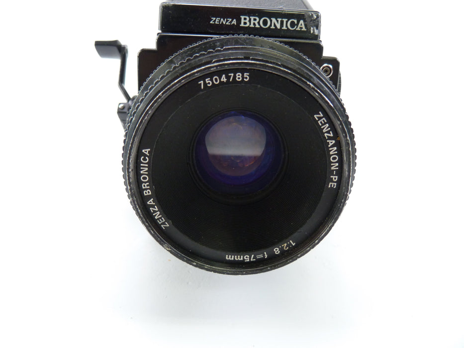 Bronica ETRS Kit with 75MM F2.8 Lens, 120 Back, and Prism Finder