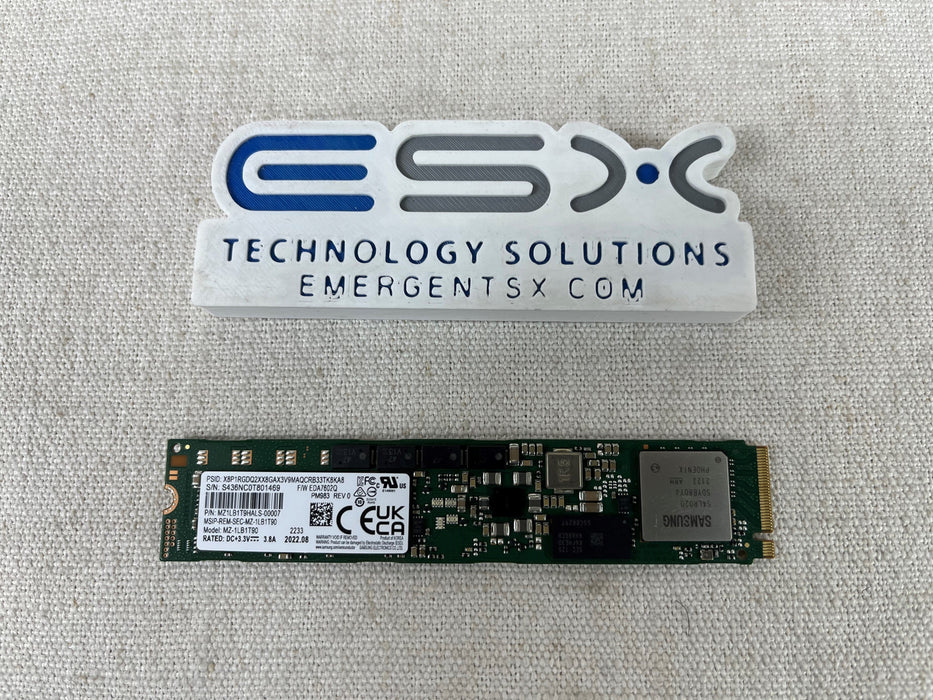 Samsung PM983 1.92TB NVMe PCIe M.2 22110 SSD P13191-001, MZ-1LB1T90