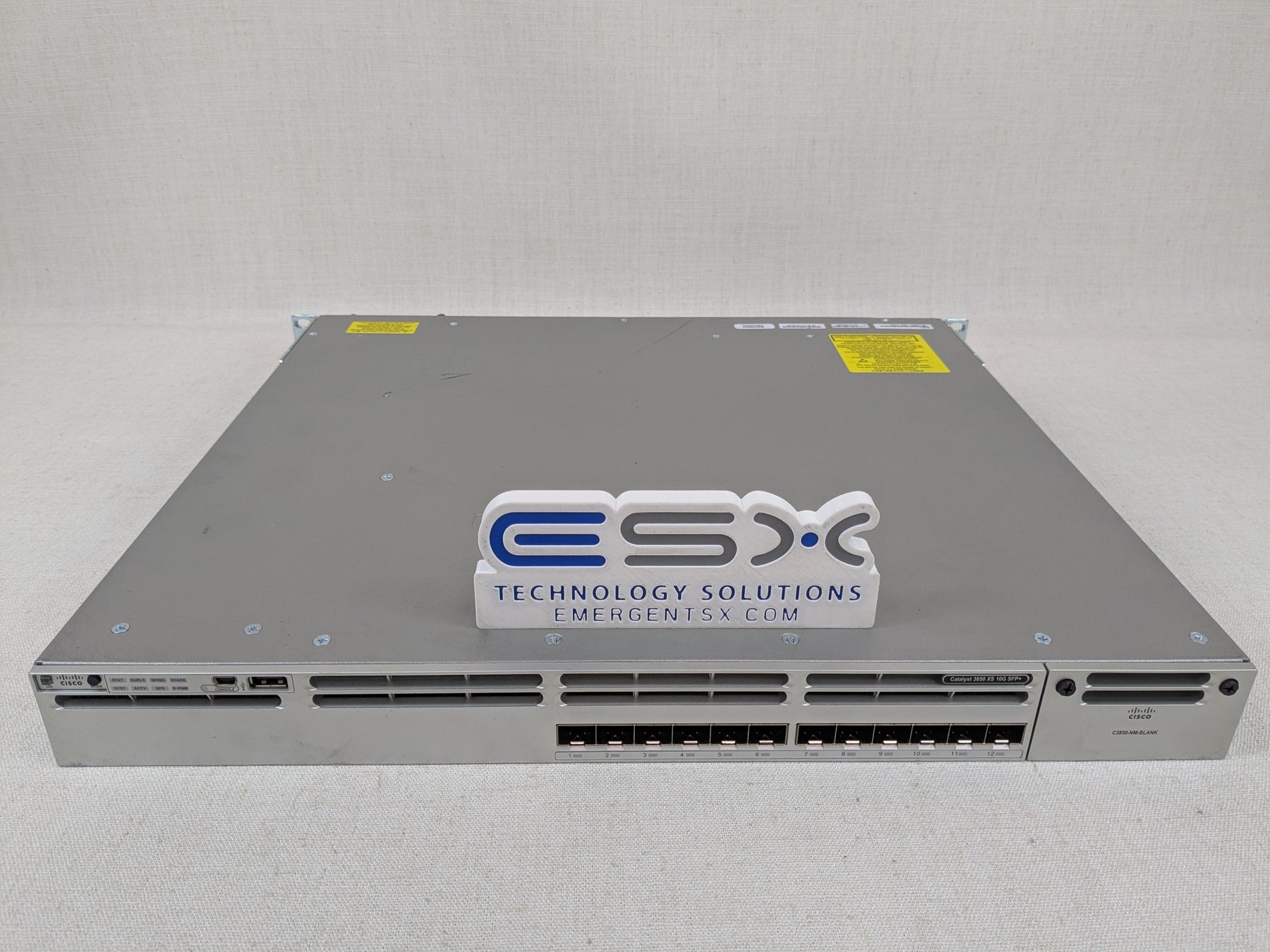 Cisco Catalyst WS-C3850-12XS-S 12-Port 10Gbe SFP+ L3 Switch 1x 350W PSU