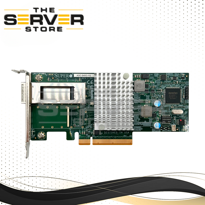Intel XL710 AM1 40GbE 1 Port QSFP+ PCIe 3.0 x8 Converged Network Card (CNA)  XL710QDA1 XL710-QDA1 (SuperMicro)