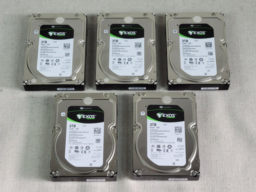 Lot of 5x Seagate ST3000NM0035 3TB 7.2k 12Gb/s 3.5” SAS Hard Drive SED
