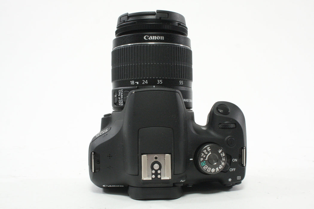 Canon 2000D DSLR with 18-55mm f/3.5-5.6 Lens with a Shutter Count of 3