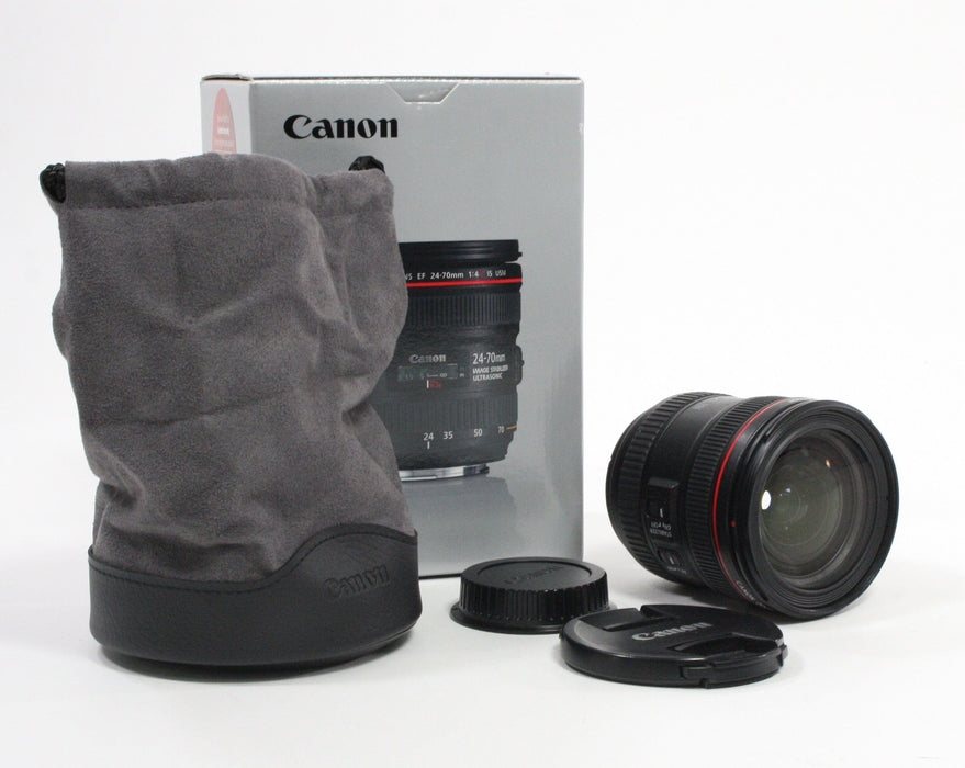 Canon 24-70mm f/4 L IS USM Macro Lens for Canon EF Mount, with case.