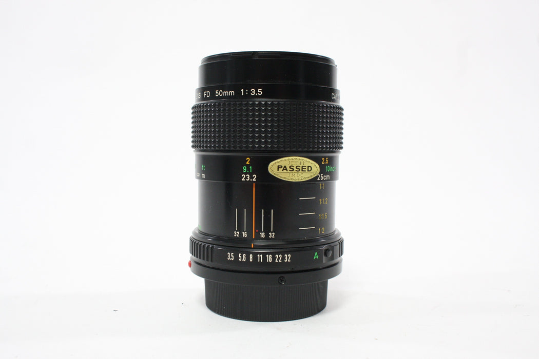 Canon 50mm f/3.5 FD Macro Lens for Canon FD Mount