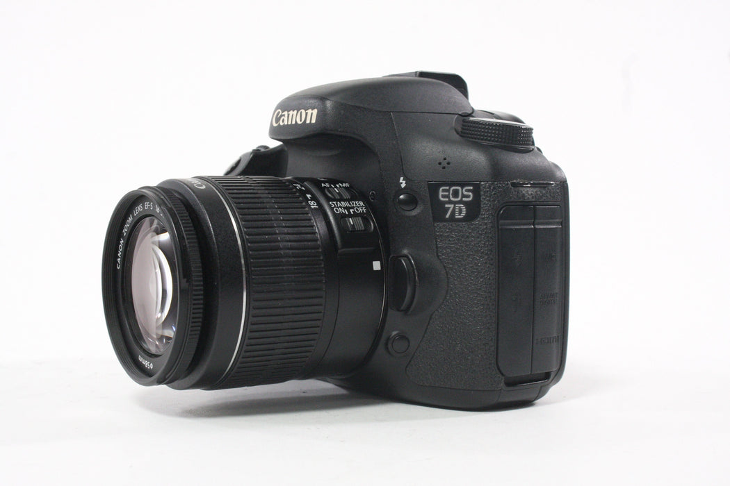 Canon 7D DLSR with 18-55mm f/3.5-5.6 IS II Lens with Shutter Count 59,196 (see details)