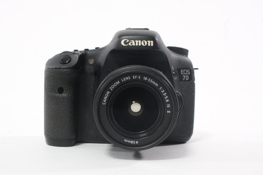 Canon 7D DLSR with 18-55mm f/3.5-5.6 IS II Lens with Shutter Count 59,196 (see details)