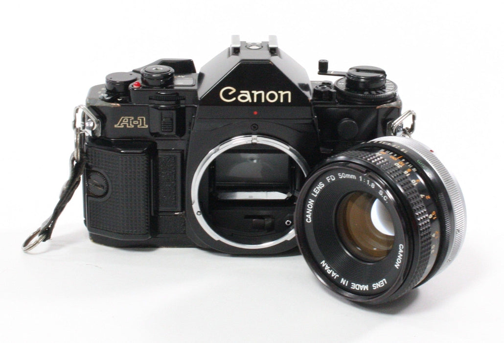Canon A-1 35mm Camera with 50mm f/1.8 S.C Lens