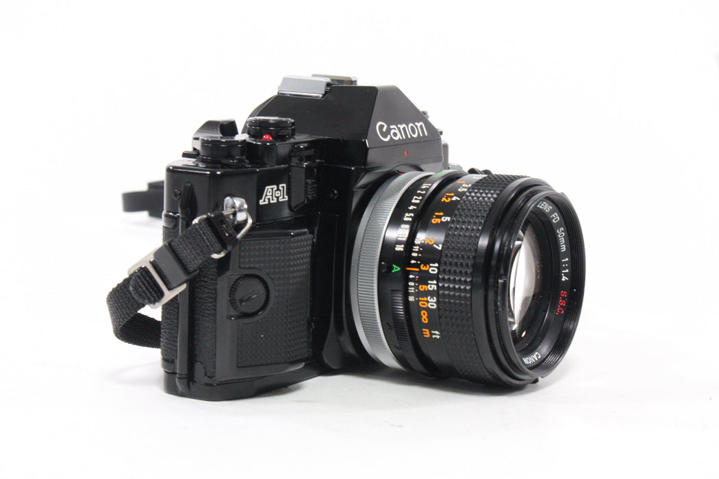 Canon A-1 35mm SLR Camera with 50mm f/1.4 Lens