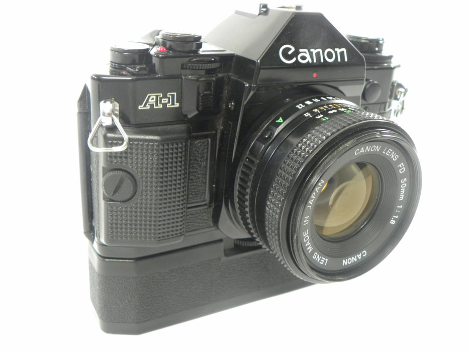 Canon A-1 35mm SLR w/FD 50mm f1.8 and Auto Winder