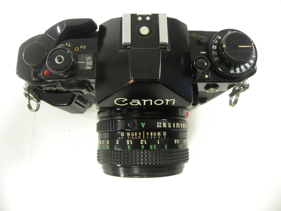 Canon A-1 35mm SLR w/FD 50mm f1.8 (Black)
