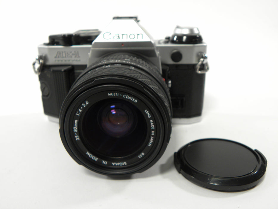 Canon AE-1 35mm Program SLR w/Sigma DL Zoom MC 35-80mm f4-5.6