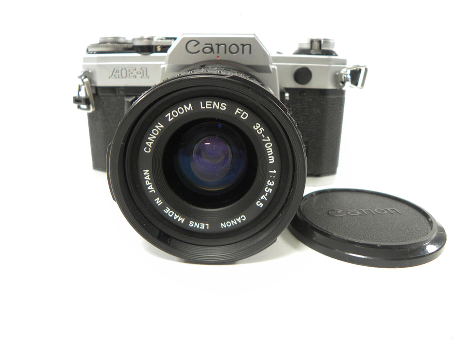 Canon AE-1 35mm SLR Camera w/FD 35-70mm f3.5-4.5