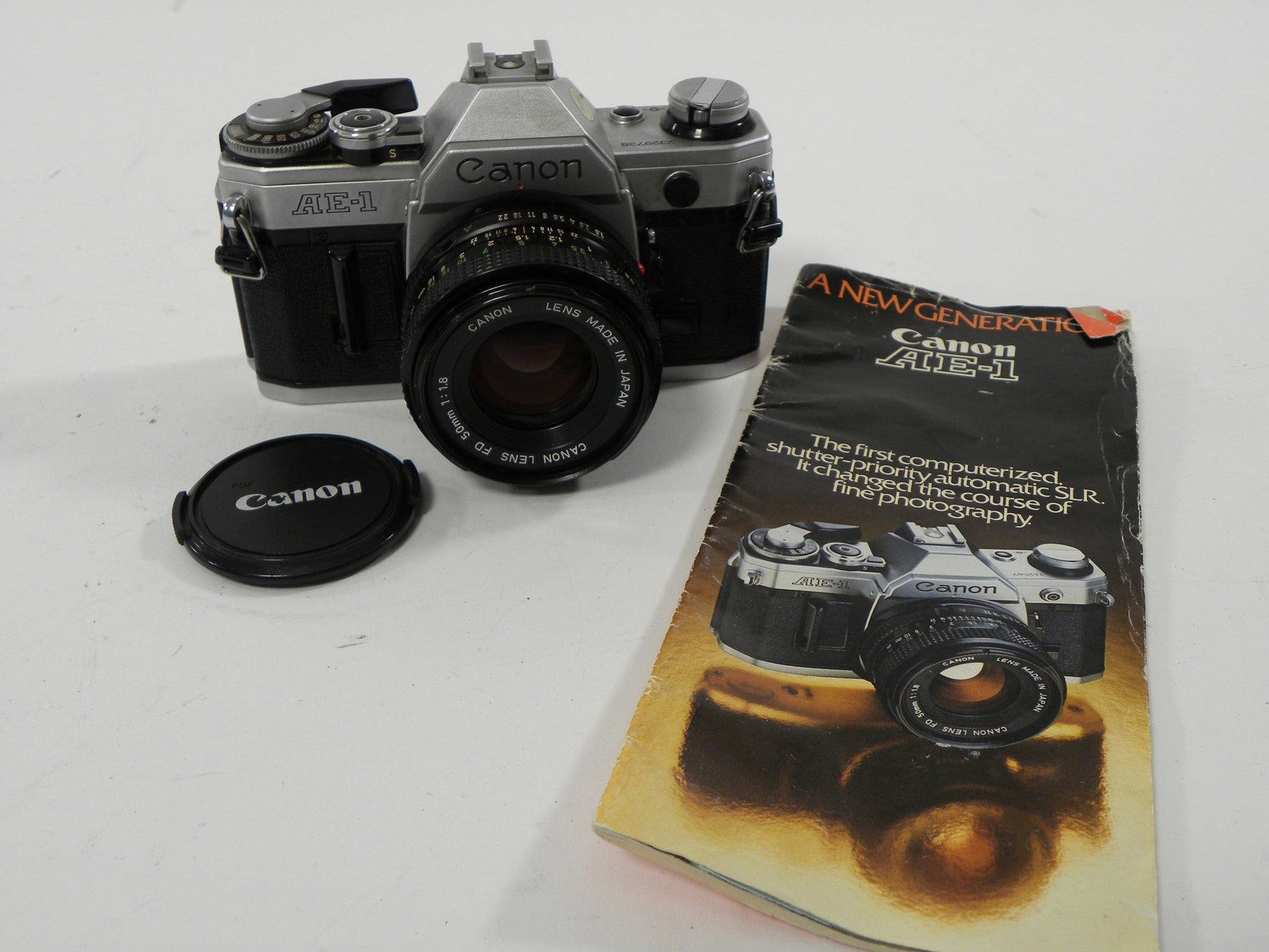 Canon AE-1 35mm SLR Camera w/FD 50mm f1.8