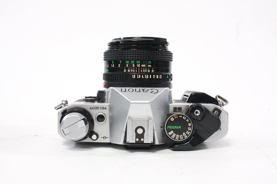 Canon AE-1 35mm SLR Camera with 50mm f/1.8 FD Lens