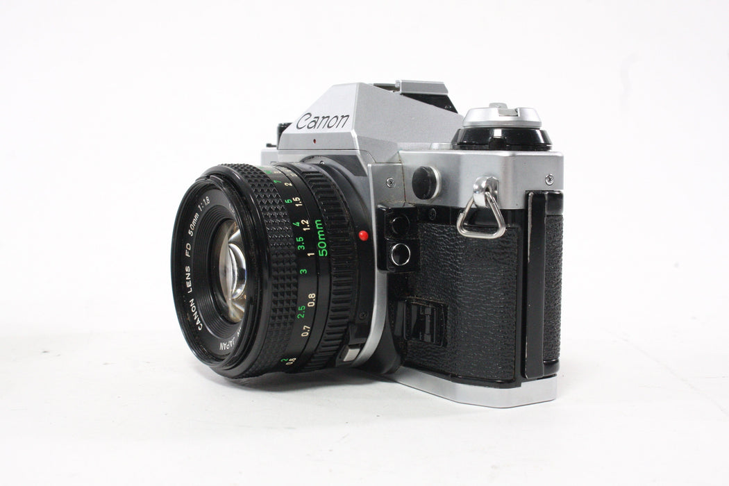 Canon AE-1 35mm SLR Camera with 50mm f/1.8 FD Lens