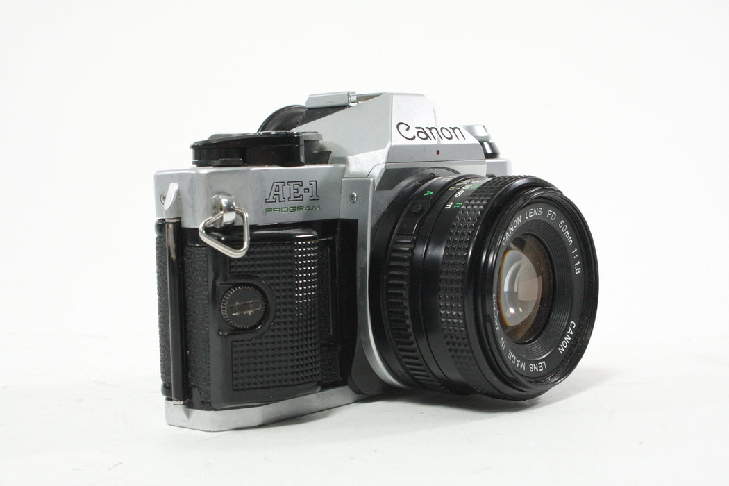 Canon AE-1 35mm SLR Camera with 50mm f/1.8 FD Lens