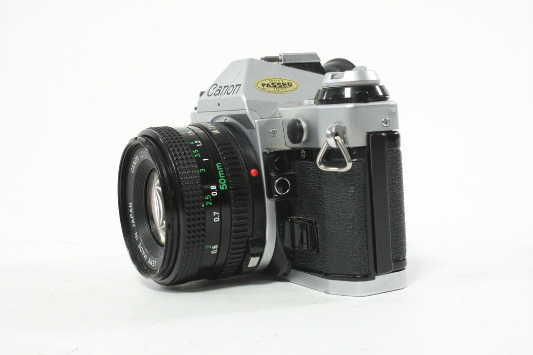 Canon AE-1 35mm SLR Camera with 50mm f/1.8 FD Lens