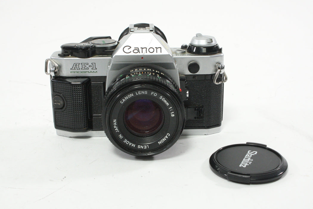 Canon AE-1 35mm SLR Camera with 50mm f/1.8 FD Lens