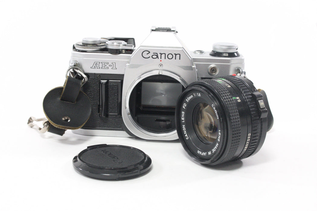 Canon AE-1 35mm SLR Camera with 50mm f/1.8 Lens