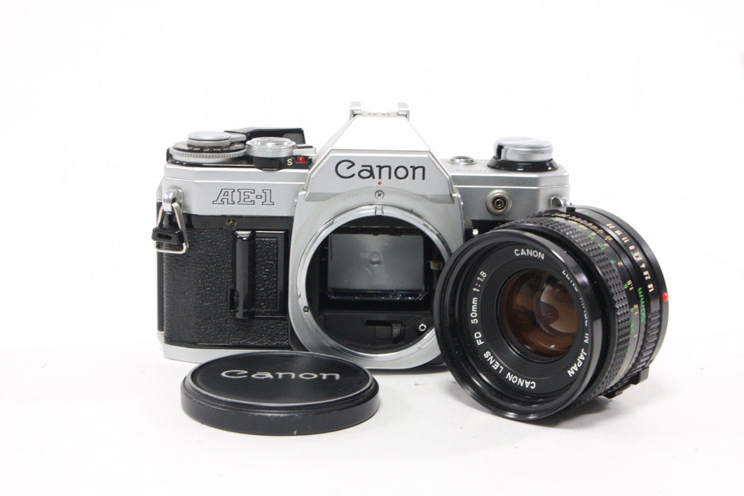 Canon AE-1 35mm SLR Camera with 50mm f/1.8 Lens